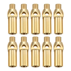 10pcs Brass Natural Gas Jet Tips for 10,20,32 Tip Cast Iron Burner Propane Gas Burner Nozzle for Gas Stoves BBQ Camping Cookware