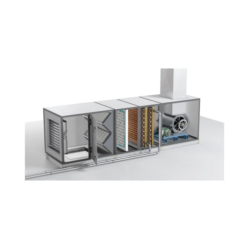 Digital EC Fan Hvac System  Filter G4 F8 Water Cooling Heating AHU 10000cfm Compact Return Chilled Water Coil air Handling Unit