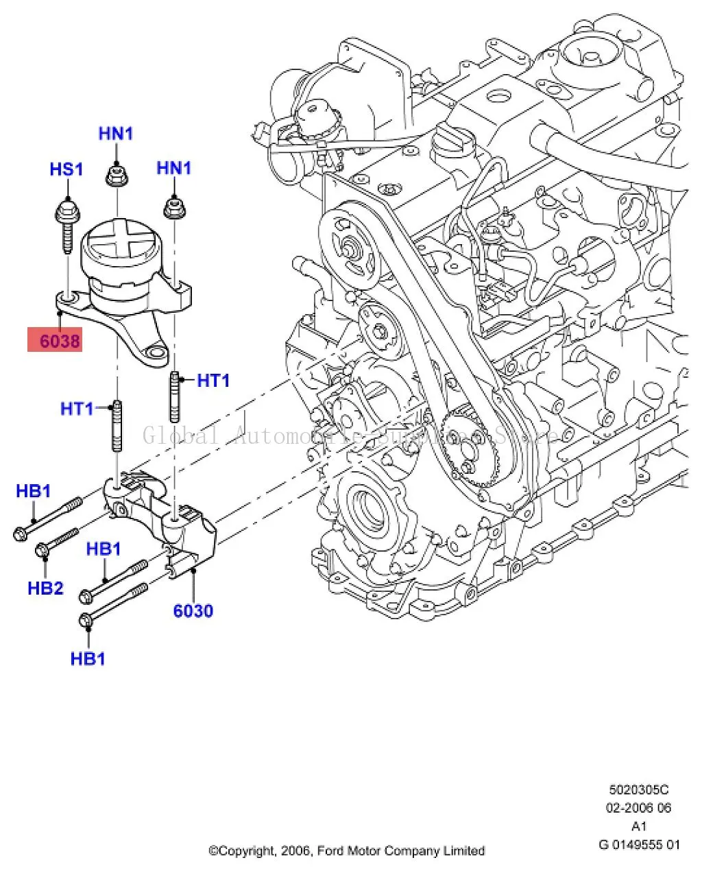Engine Motor Mount 6G916F012DC 1376870 1417257 1453047 for FORD Mondeo 2007-2015 GALAXY 2006-2015 S-MAX 2006-2014