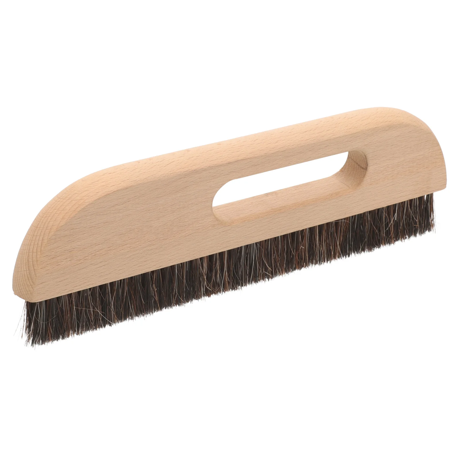 Brosse à papier peint avec manche en bois, outil de pâte lissante robuste, poils longs polyvalents, adapté à un usage domestique et extérieur