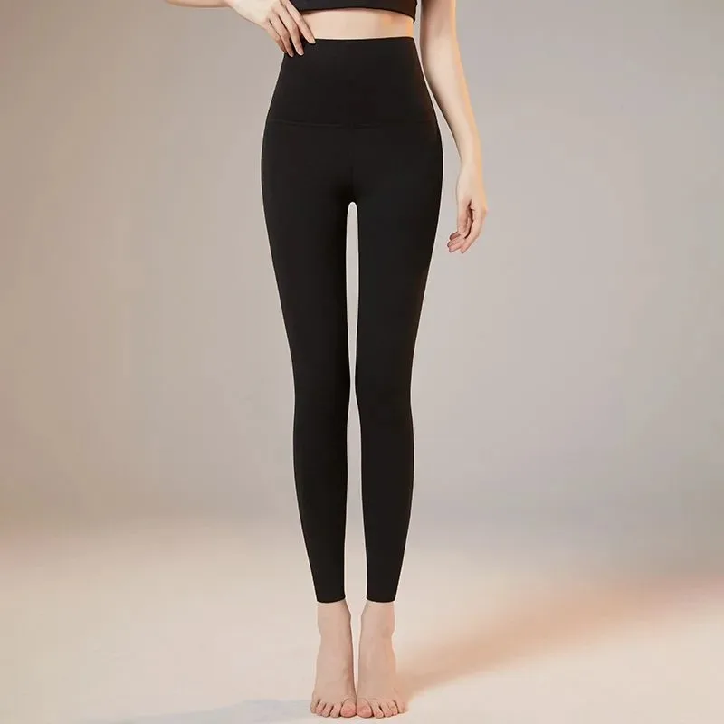 Women Plus Size Seamless Dralon High Waist Thermal Leggings Autumn Winter Skin Friendly Warm Underwear Pants
