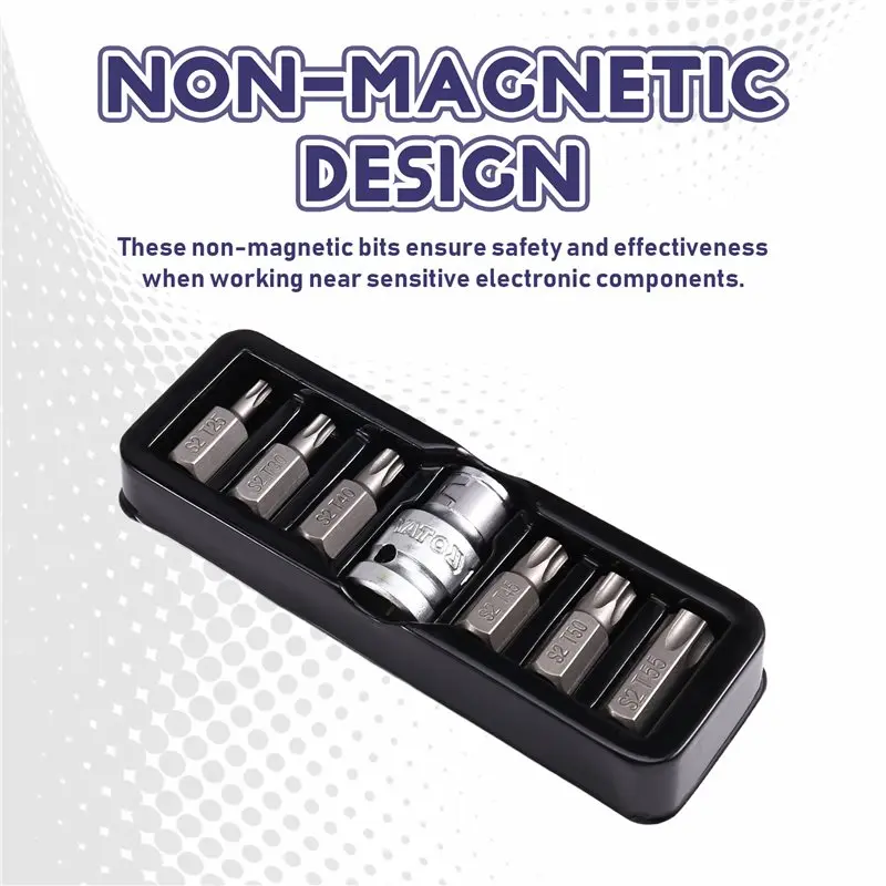 تسليم 24 ساعة لـ Spline Torx Hex RIBE L30mm S2 7 قطعة/المجموعة 1/2 "3/8" 10 مللي متر مفك بت تحويل كم 2024 جديد #2