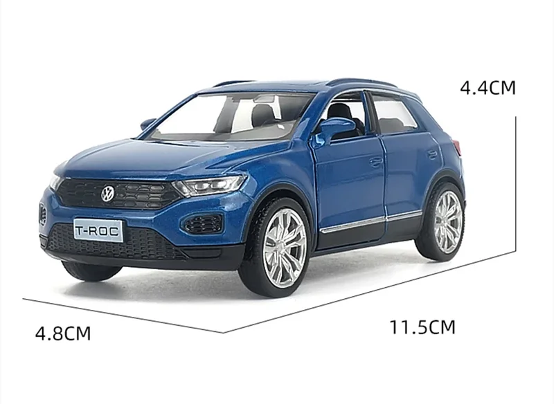 1:36 T-ROC 合金車モデル ダイキャストおもちゃの車 メタルカーモデル シミュレーション プルバック コレクション 子供のおもちゃ