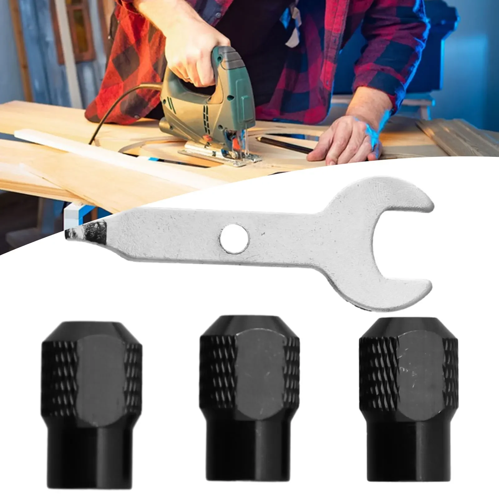 3pcs Drill Chuck Accessories Rotary Tools Chuck Nut Power Tool Accessories Zinc Alloy Nuts M8X0.75mm Abrasive Tools Parts