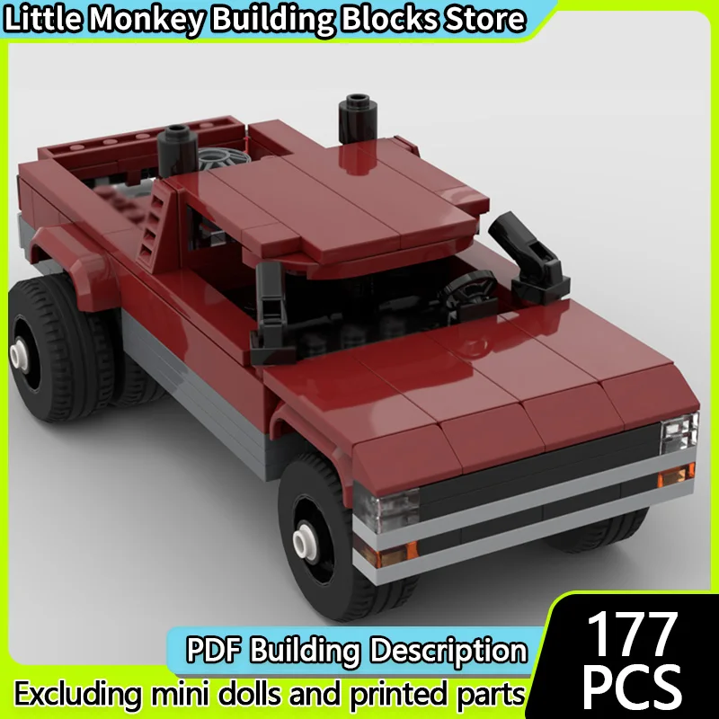 Modello di auto da corsa di velocità MOC Mattoni da costruzione Camioncino per carichi pesanti Tecnologia modulare Regali di festa per bambini Assemblare giocattoli Vestito