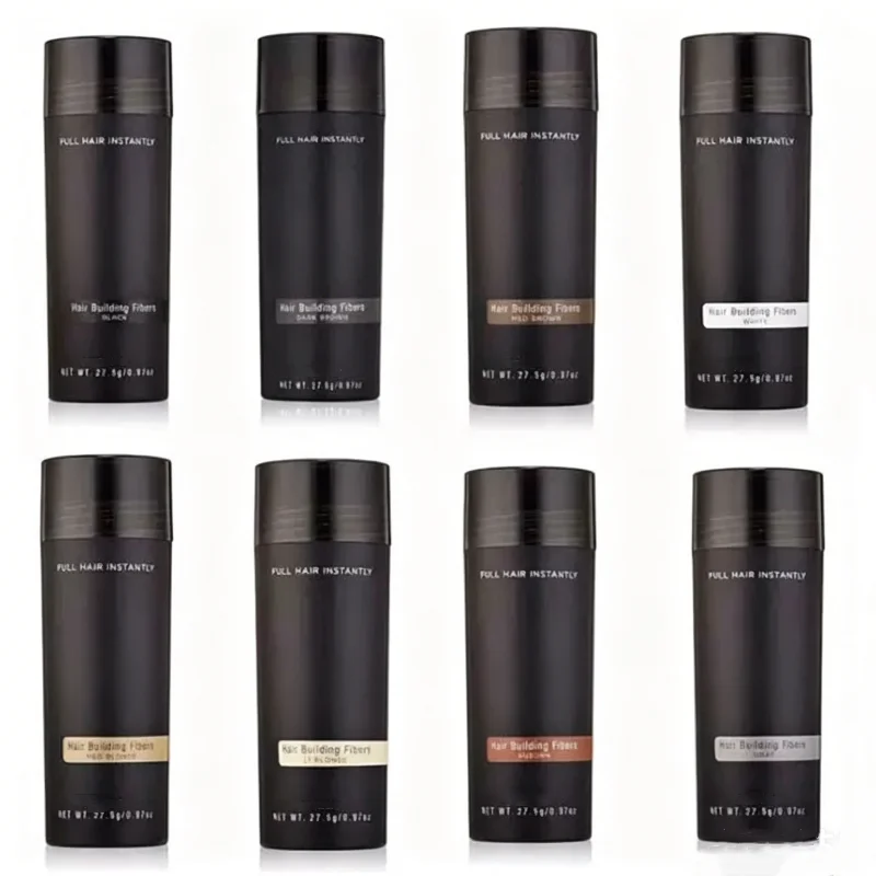 27.5g Hair Building Fiber Cover Sparse Hair Or Bald Spots Hair Loss Regrowth Treatment Keratin Hair Fibers Powder Applicator