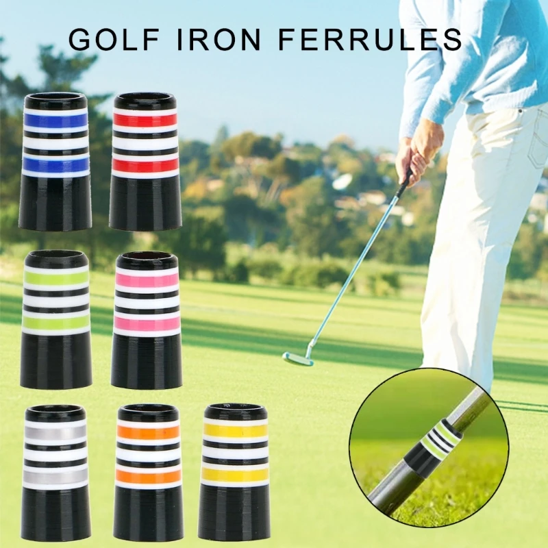 10Pcs Golfs Tapered Ferrules Striped Golfs Iron Ferrules MultiRing Golfs Iron Ferrules for Taper Tip Iron Wedges Enduring