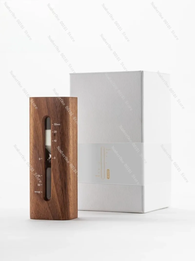 Elegant 30 Minute Hourglass Timer Custom Engraved Gift Solid Wood Desk Ornament Office Desktop Decoration Anti Drop Sand Clock