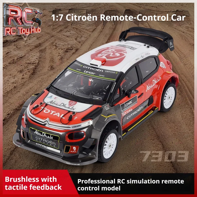 MJX RC 7303 1:7 Brushless Citroen C3 WRC RC Rally Car Professional Simulation Licensed Remote Control Model Car Toys