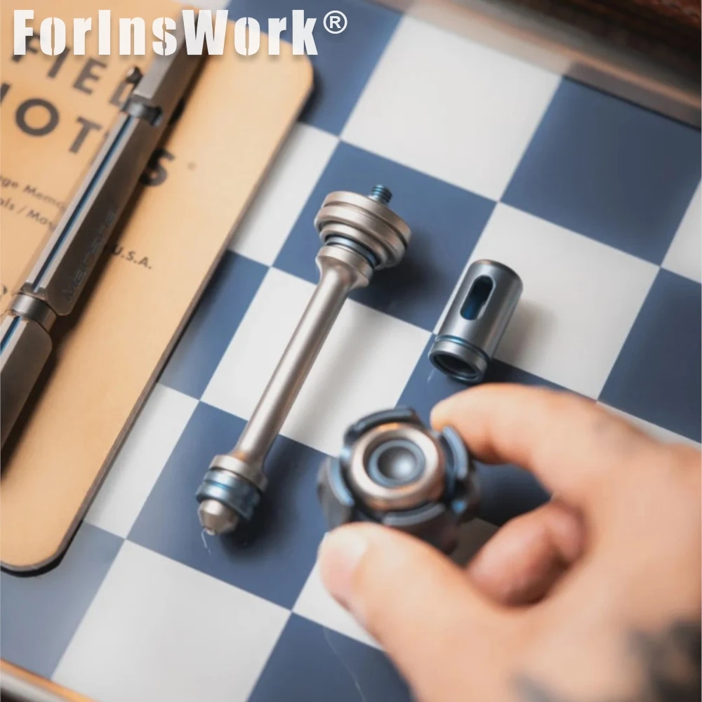 BLUE LAUTIE Link Rod Titanium Blue Set Spinner Toys Adults Toys Office Desk Accessories Spinning Top Desk Toys