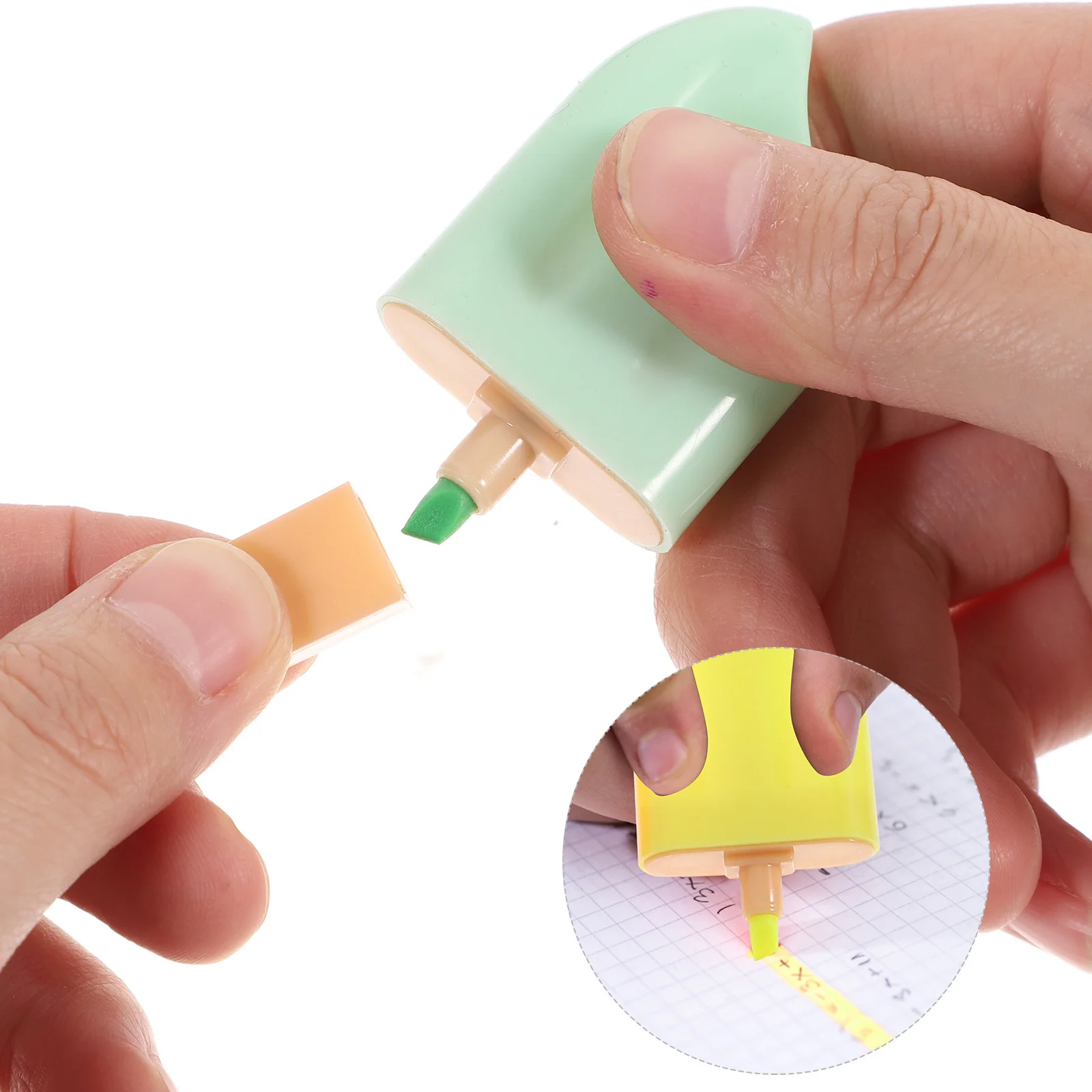 

20Pcs Colorful Highlighters Popsicle Ice Cream Shape for Students Teachers School Supplies Marker Pens Colorful Highlighters