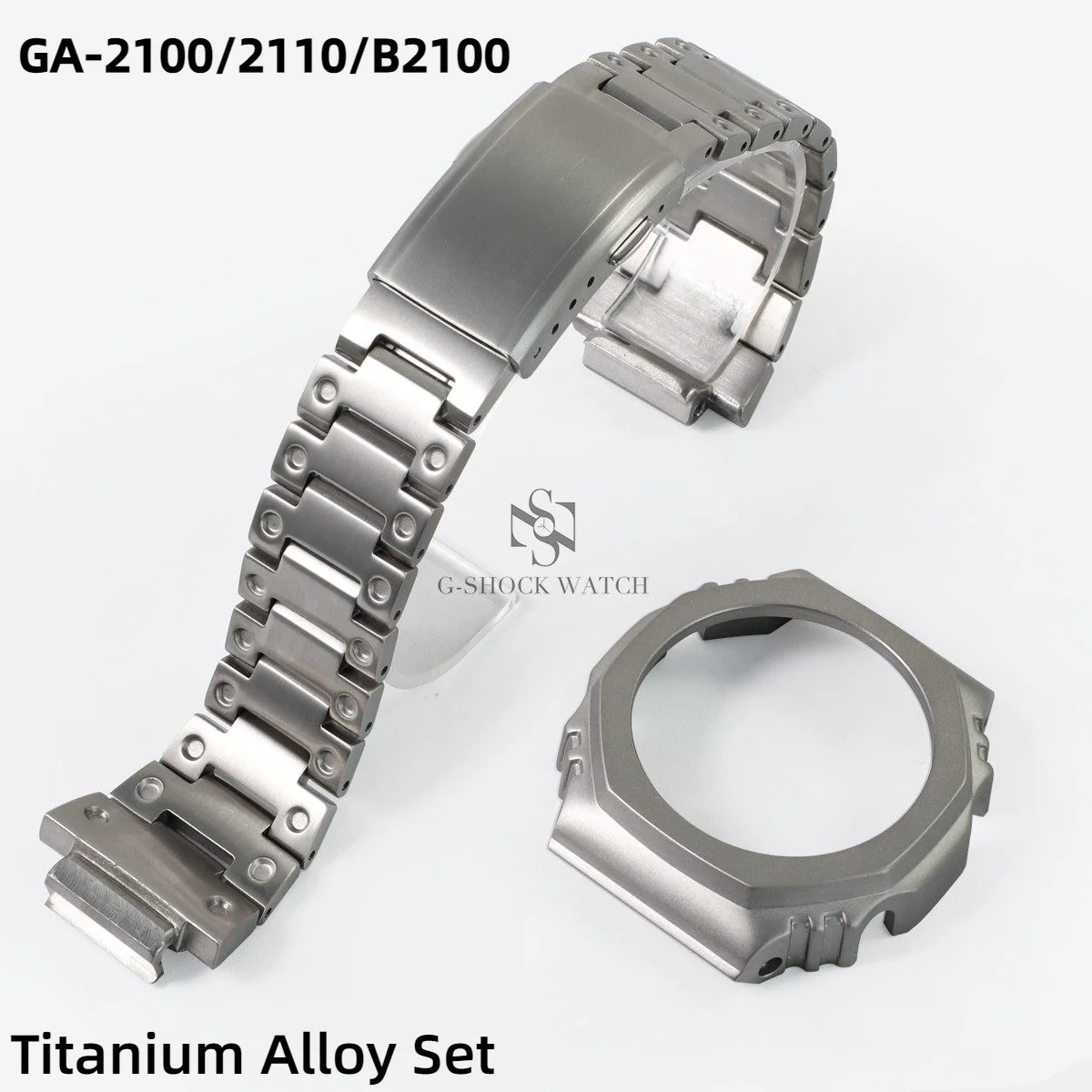 Titanium alloy case+strap For Casio G-shock GA2100 GA2110 DW5600