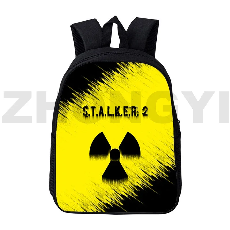 3D Print Anime S.T.A.L.K.E.R. 2 Backpack Cartoon Bookbag Stalker 2 Heart of Gun Bag Teenagers 12/16 Inch Mochila Schoolbag