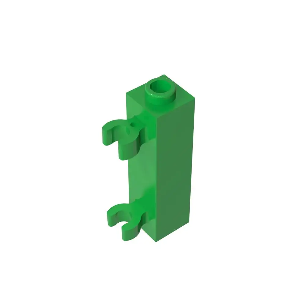 Gobricks 1 peça moc tijolo especial 1x1x3 com 2 clipes verticais compatível com modelo 60583 60801 peças de blocos de construção brinquedo infantil