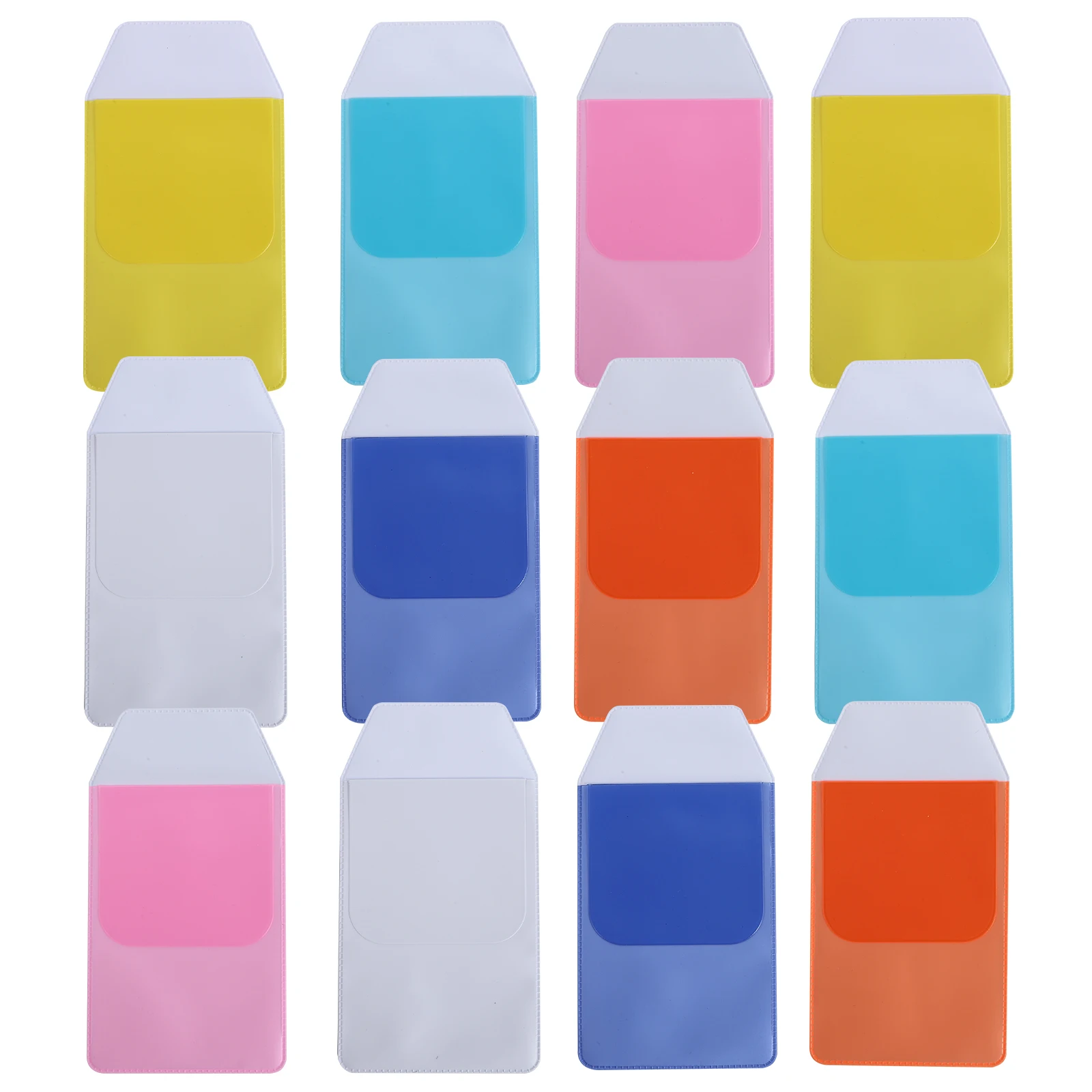 

12 Pcs PVC Pen Nurse Thick Holder Office School Supplies Clear Inserted Pocket Storage Desk Organizer Stationery Tool