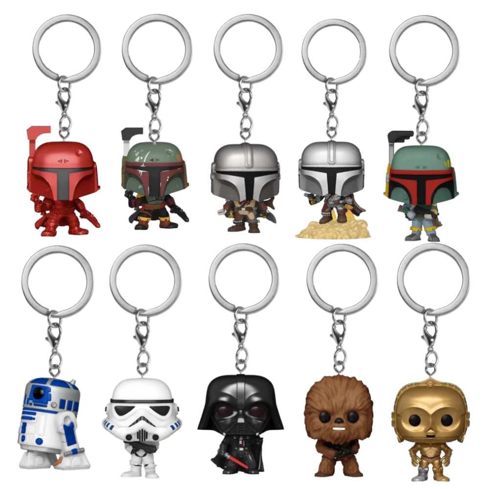 13 أنماط المفاتيح الطفل يودا المفاتيح لعبة بوبا فيت Ig-11 ماندالوريان دارث فيدر سترومتروبر Keyrings حقيبة اكسسوارات هدية