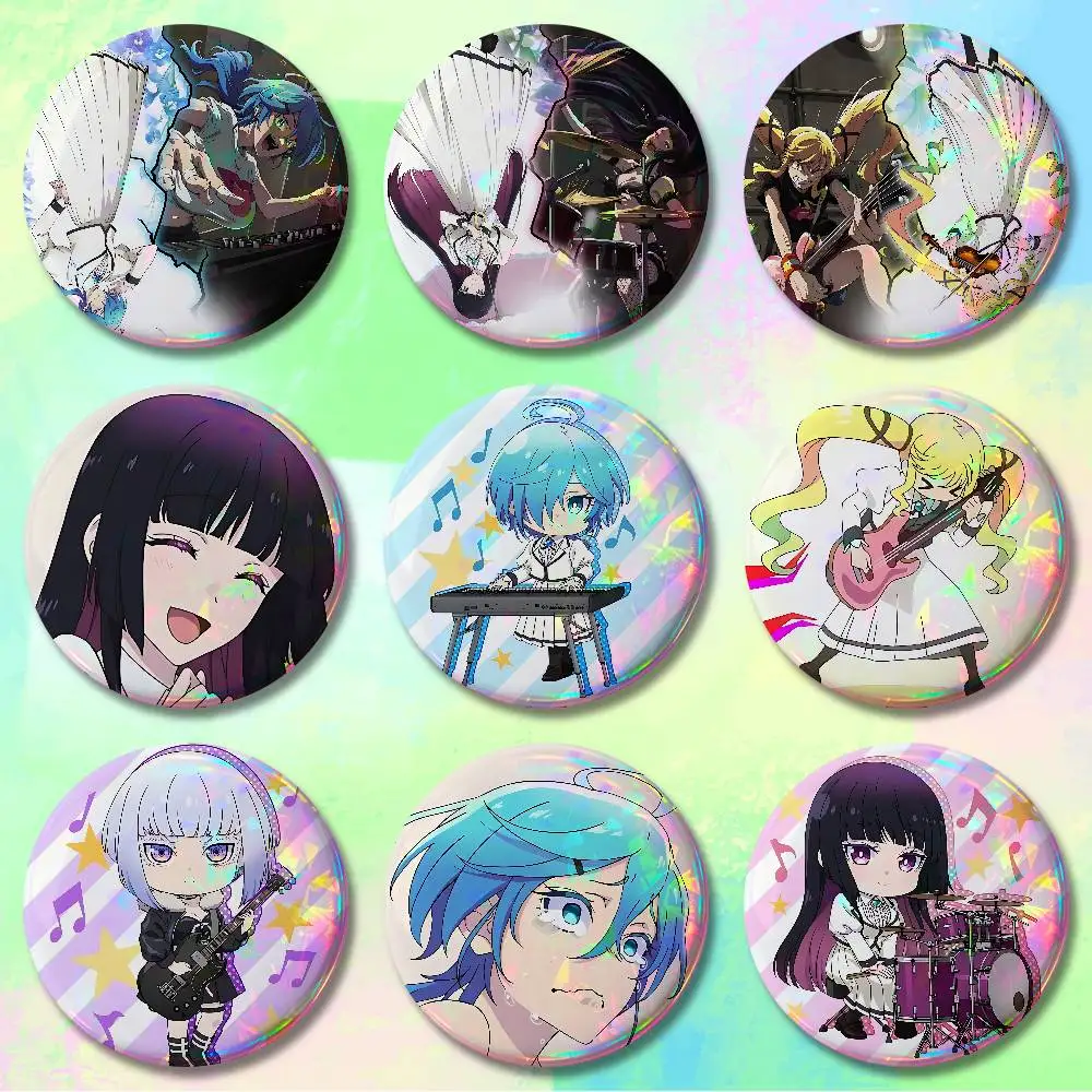 

R-Rock Is a Ladys M-Modestys Enamel Pin Tinplate Round Brooch Cosplay Nijigen Otaku Culture Badges 58mm 44mm 32mm 75mm 25mm