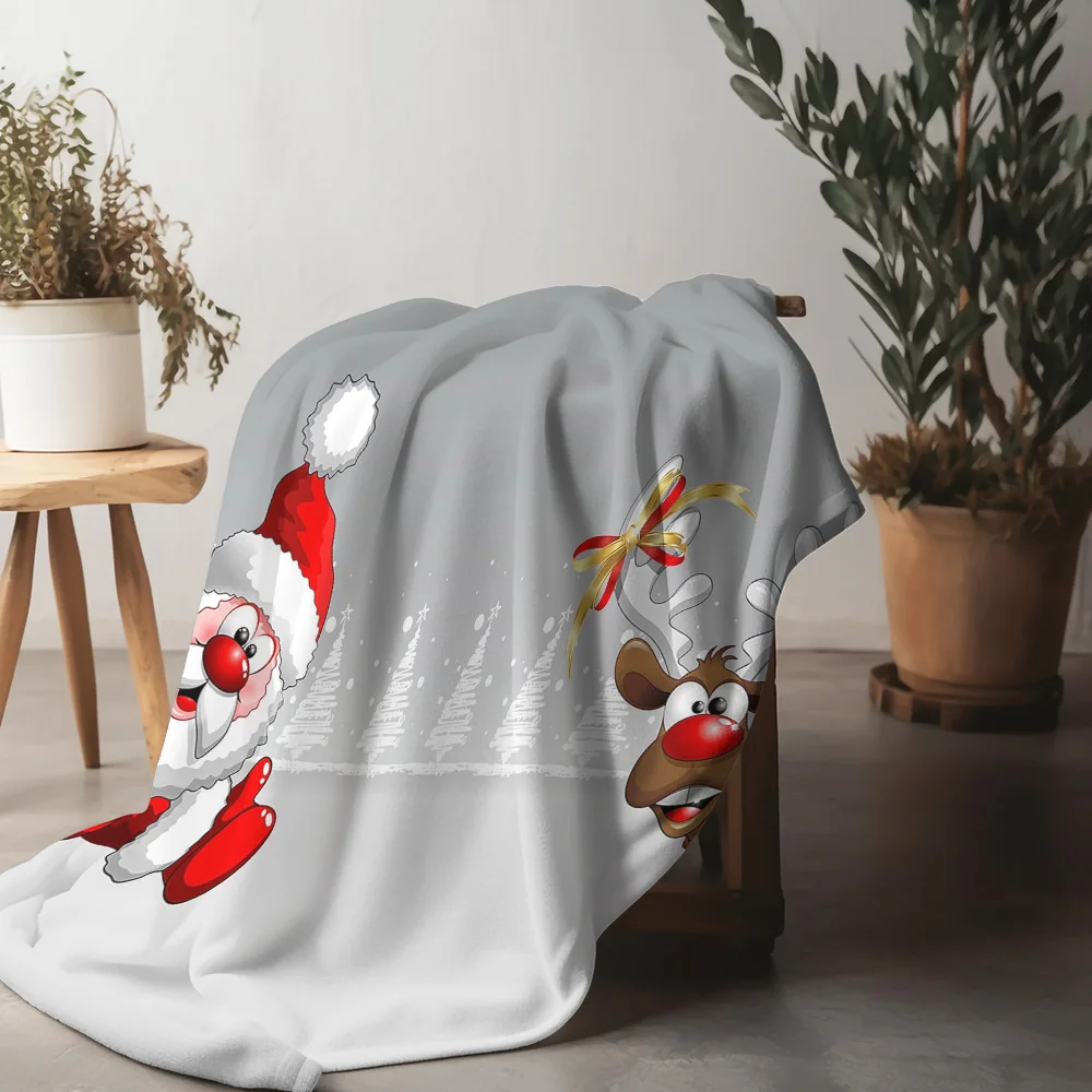 

Tuniu Рождественское красное одеяло с оленями, диван-кровать, декор комнаты, подарок для детей и взрослых