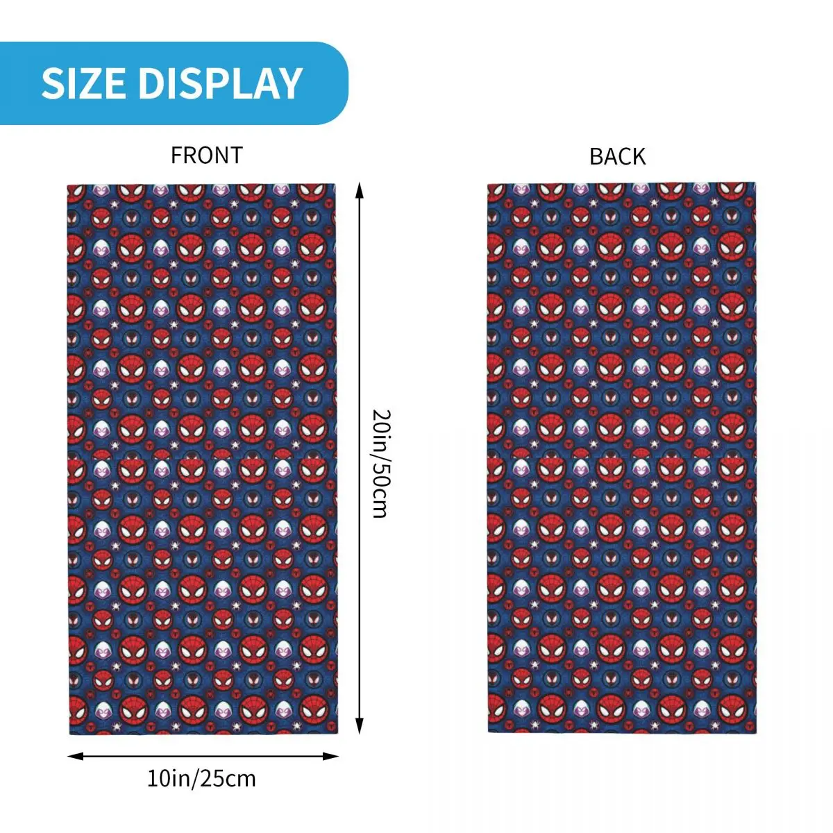 Custom Spider Man Pattern Bandana Neck Gaiter Windproof Face Scarf Cover Men Women Red Web Headband Tube Balaclava