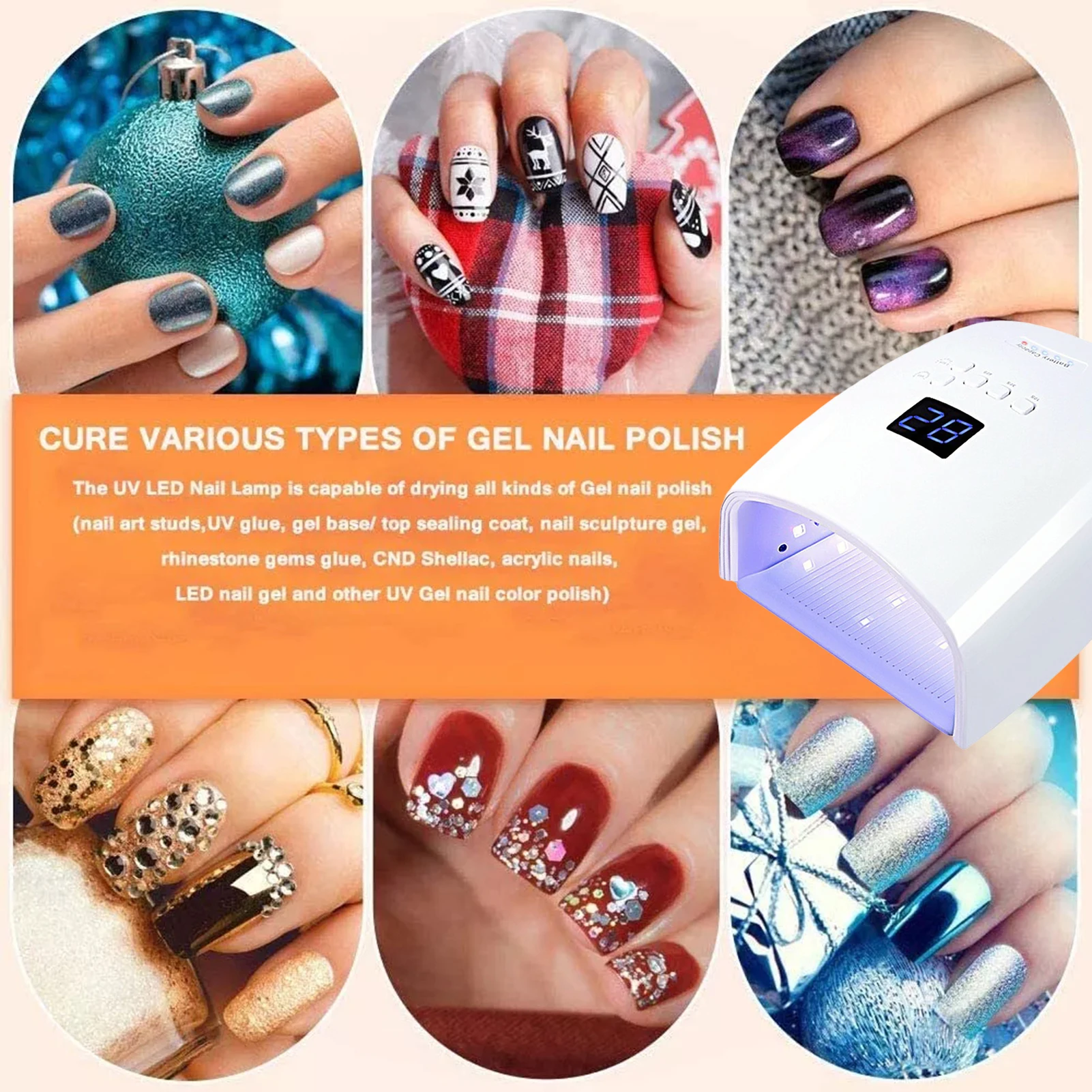 مجفف خفيف لطلاء الأظافر اللاسلكي، مجفف أظافر فني سريع الجفاف، هدية للزوجة والصديقة