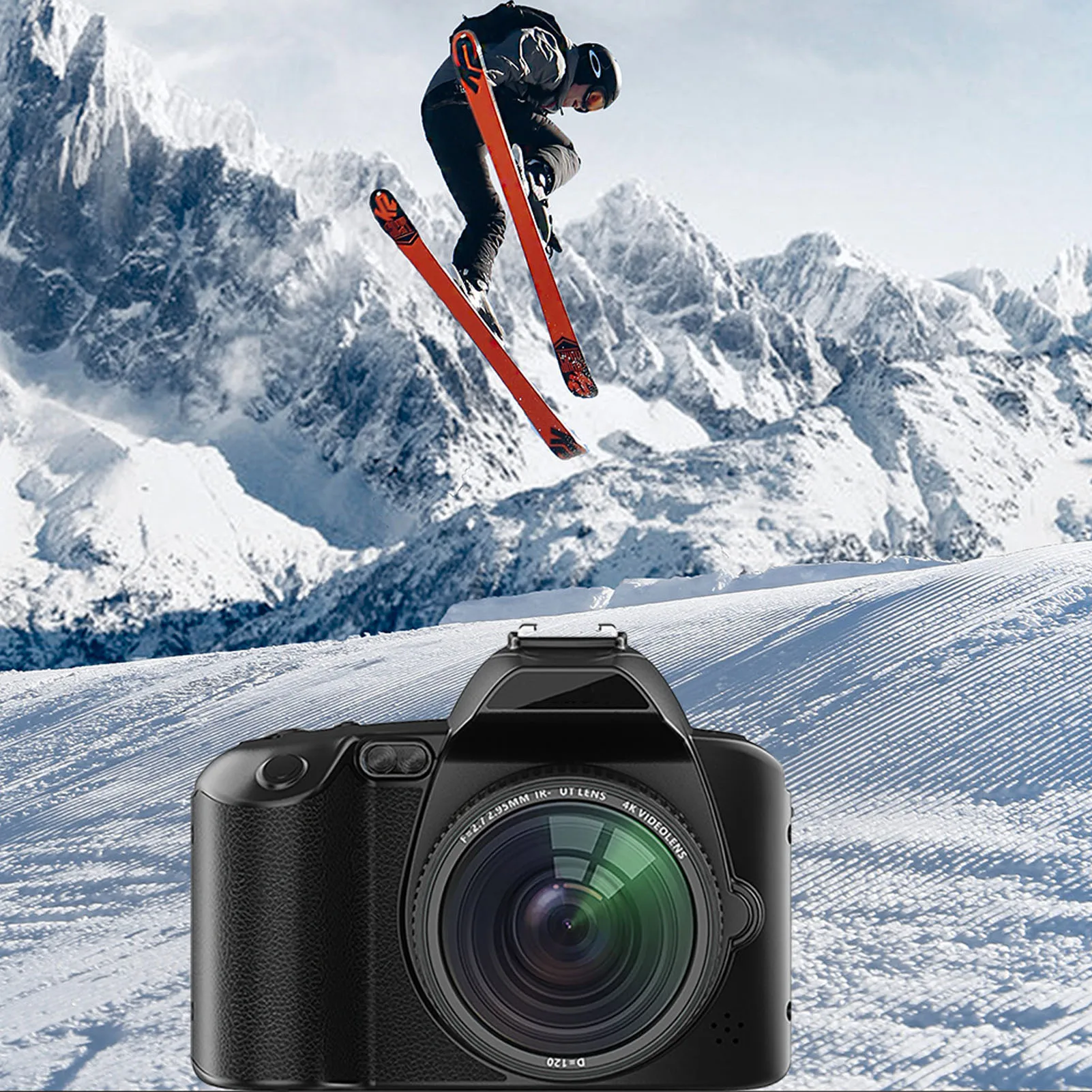 كاميرا رقمية للتصوير الفوتوغرافي والفيديو ، شاشة ملونة ، كاميرا رقمية عالية الدقة للتدوين ، IPS ، 4K ، 64 ميجابكسل ، تكبير رقمي 16 × ، 3 بوصة