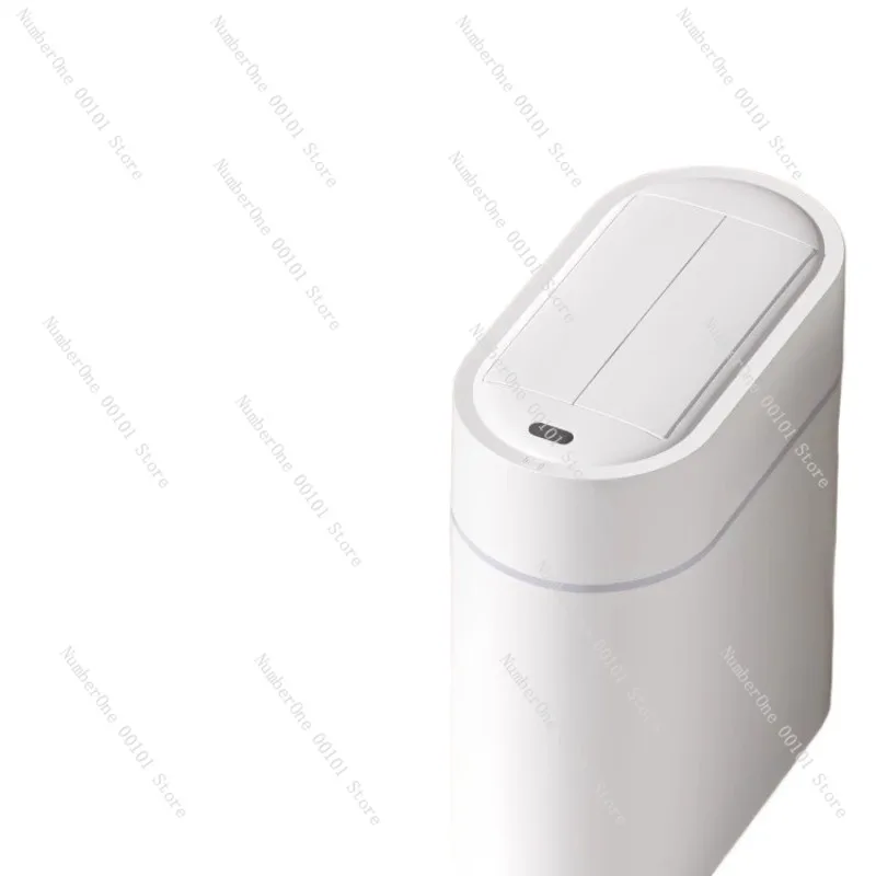 Smart Sensor Double Door Trash Can Automatic Electric Garbage Bin Wall Mounted Narrow Slim Wastebasket for Living Room Kitchen