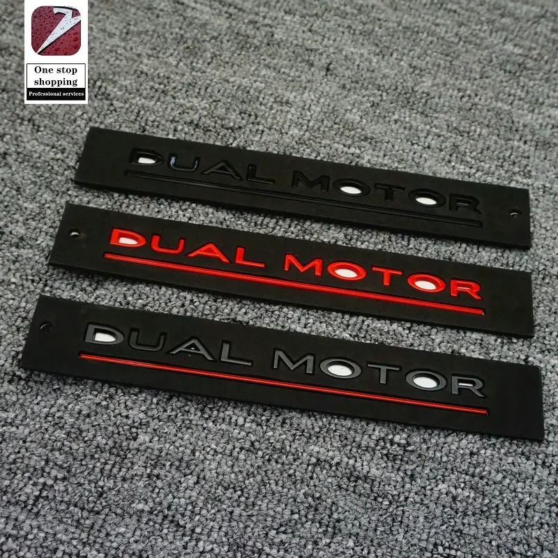 3D ABS Tesla Model 3 Modified Car Sticker Performance Dual Motor Tail Label DUAL MOTOR English Letter Car Elevation Performance