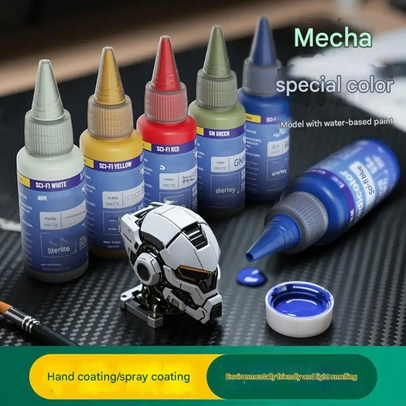 Matte Farbe auf Wasserbasis für Mecha-Modelle, Soldatenfigur, niedriges Glanzfinish, sichere Formelfarben für verschiedene A2UB
