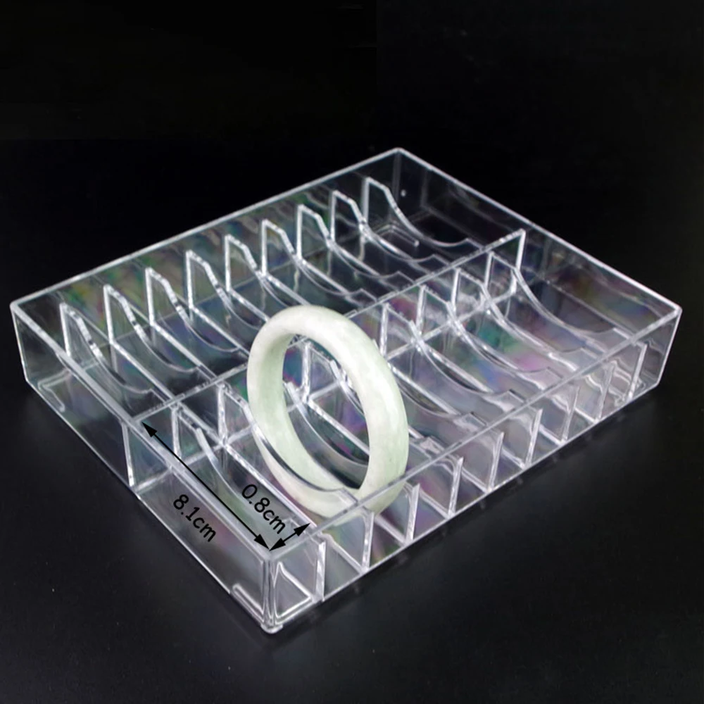 20/10Slots Acrylic Bracelet Jewelery Box Transparent Bracelet Jewelry Display Organizer Bracelet Storage Showcase Box