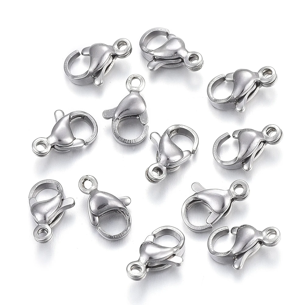 

200pcs 304 Stainless Steel Lobster Claw Clasps End Clasps For Bracelet Necklace Chain Diy Jewelry Making Findings Supplies