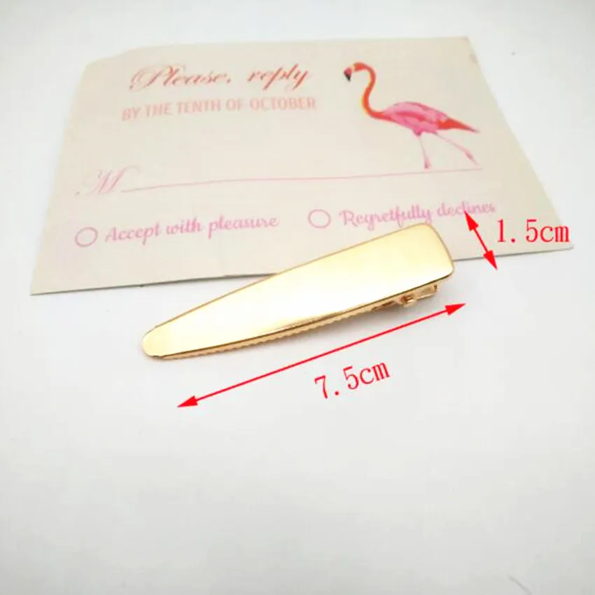 100 Stück Kaninchenkrone Wassertropfen Gold Metall Haarspange Legierung Herz Alligator Haarnadel Haarspangen für DIY Kopfbedeckung Haarschmuck – Detail 10