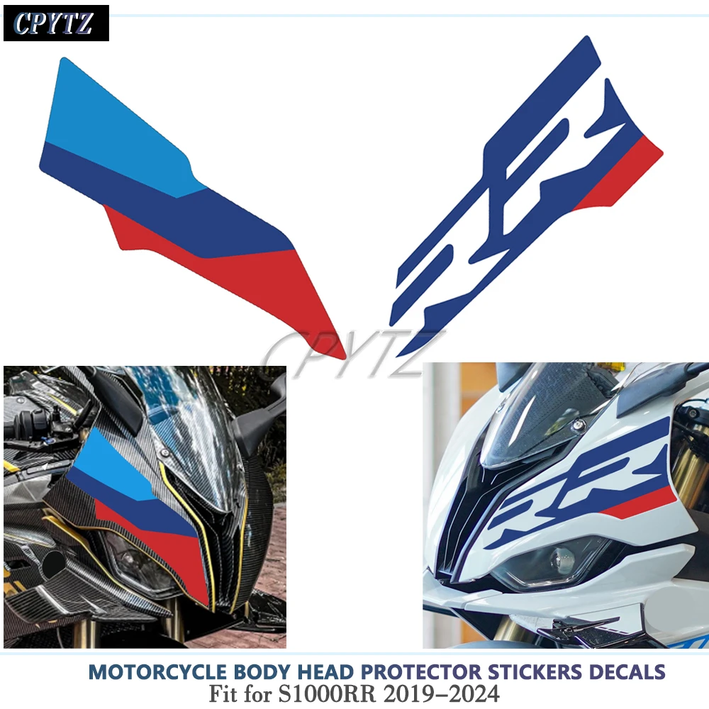 Motorcycle Head Stickers Body Upper Section Decoration Decals Fairing Protector Fit For S1000RR S 1000 RR 2019-2024 2022 2023