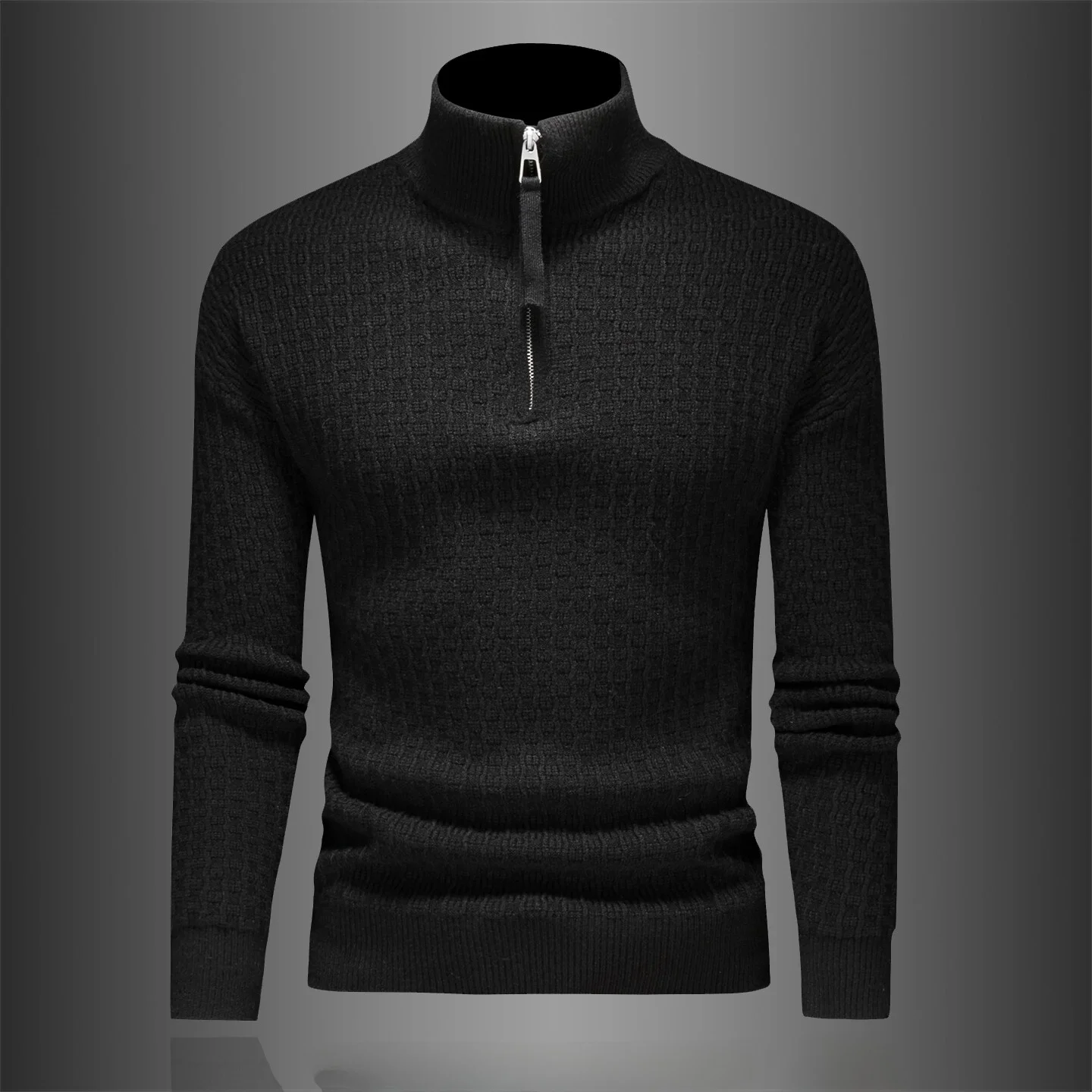 

Men's Winter Woolen Knitted Sweater Zipper High Collar Casual Sle Long Sve Faionable Ciwalk Suit Youth Wool Blend