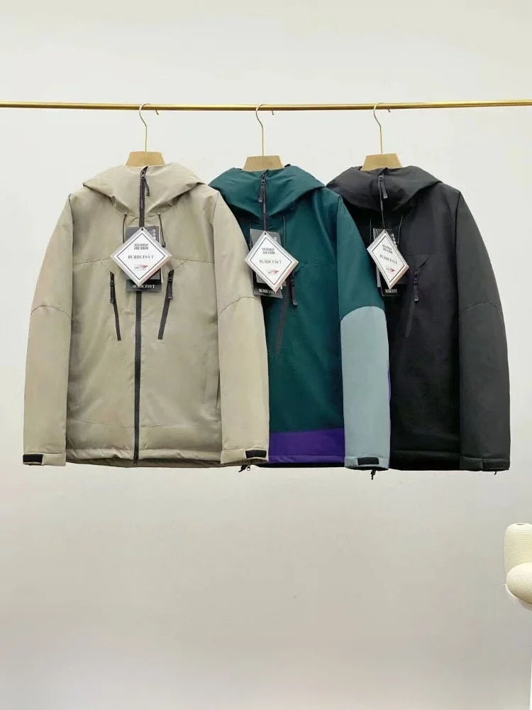 

Серия Alfa Climbing, водонепроницаемая хлопковая куртка с капюшоном на молнии для мужчин, молодежная модная подставка Long Sve