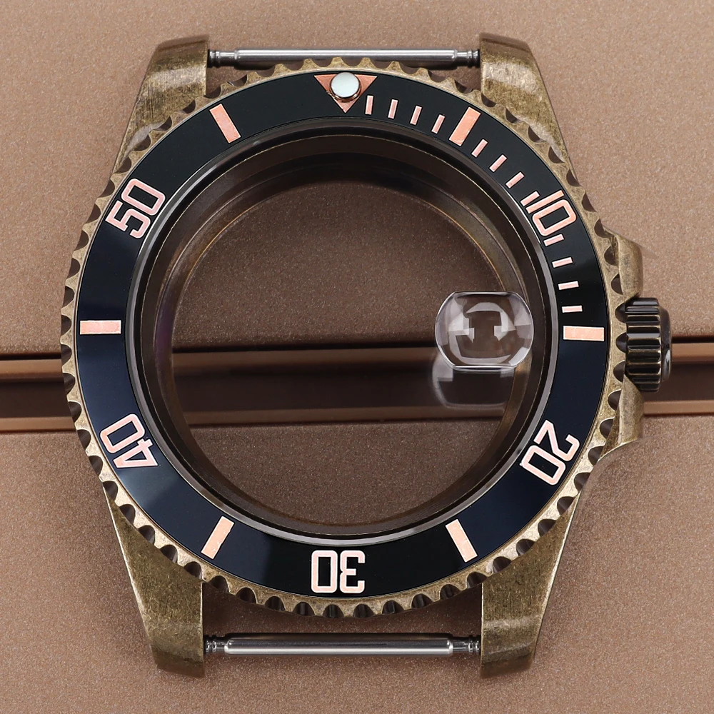 

40mm 200M Waterproof SUB Watch Case Ceramic Bezel Insert Sapphire Glass For Yacht NH35 NH36 NH38 NH34 Movt 28.5mm Dial 120 Click