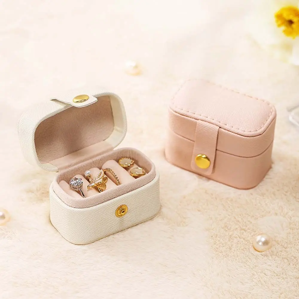 

Mini Simple PU Leather Packaging Box Gift Water-proof Jewelry Storage Case Jewelry Organizer Ring Display Box Earring Holder