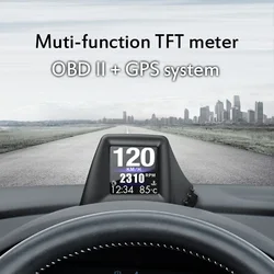 Newest A401 OBD2+GPS Multi-function Car Head Up Display Car Tachometer Turbo Oil Pressure RPM Water Temp Speedometer