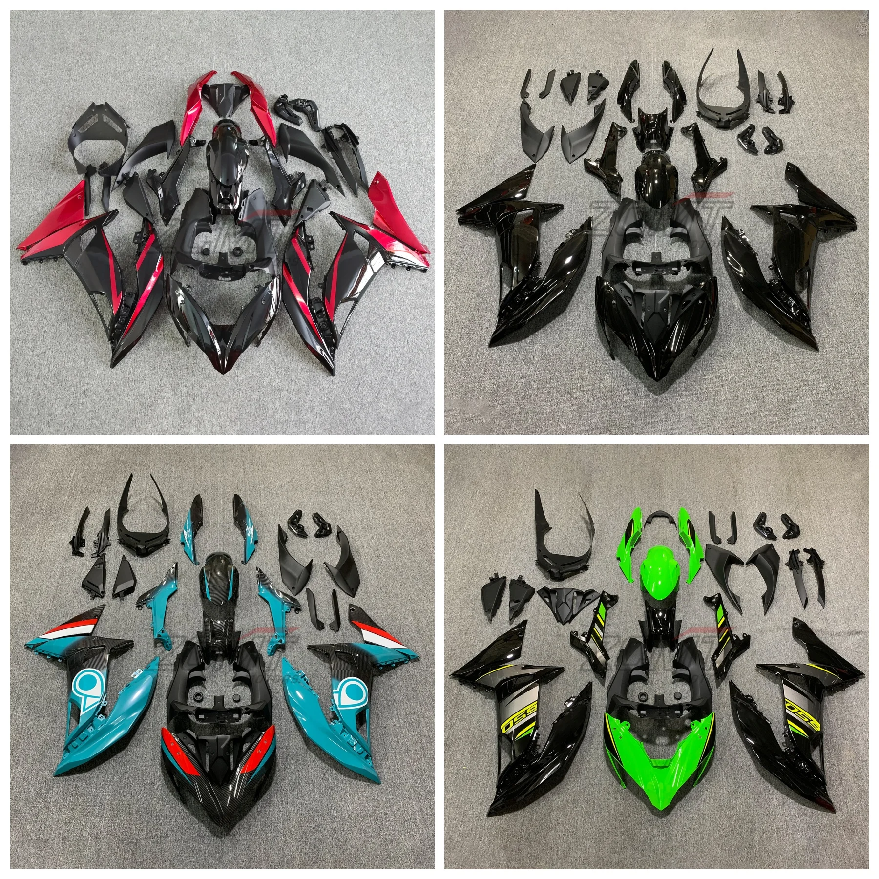 

Motorcycle Fairing Fits The For Kawasaki ZX650 ER6F 2017-2019 Years Ninja 650 2018 Body Fairing Black Red Motorcycle Shell