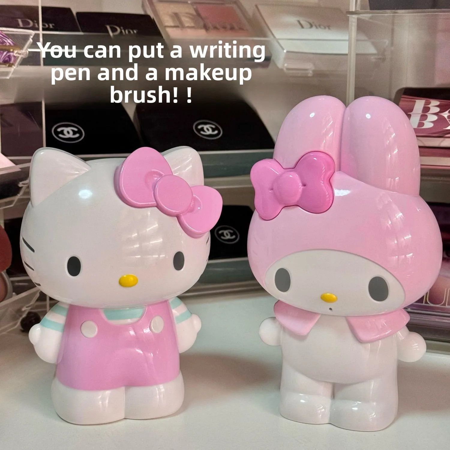 ที่ใส่ปากกาซานริโอ้ เฮลโล คิตตี้ รุ่นใหม่ ปี 2025, ที่เก็บแปรงแต่งหน้ามายเมโลดี้ รูปทรงกระบอก, ที่จัดระเบียบบนโต๊ะทำงาน, ของขวัญตกแต่ง