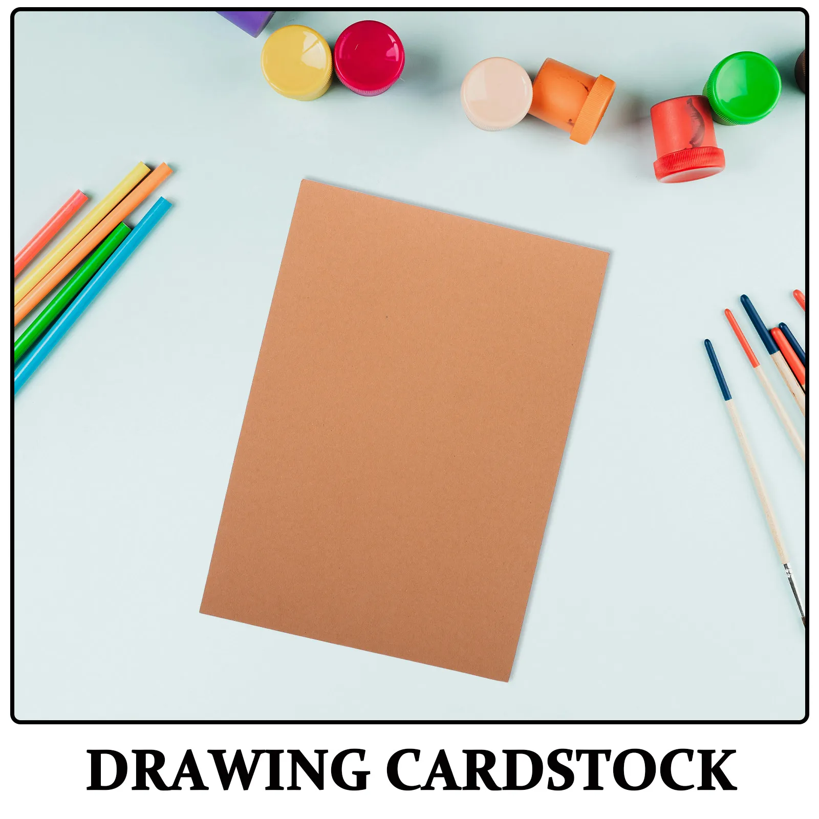 50Pcs Brown Cardstock Paper A4 Sturdy Craft Cardstock Sheets for Handmade Cards Invitations Menus Scrapbook Supplies Painting