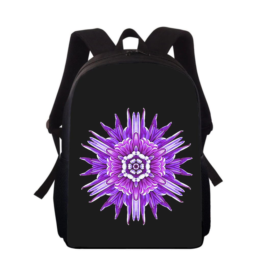 Mandala flower totem art 15” 3D Print Kids Backpack Primary School Bags for Boys Girls Back Pack Students School Book Bags