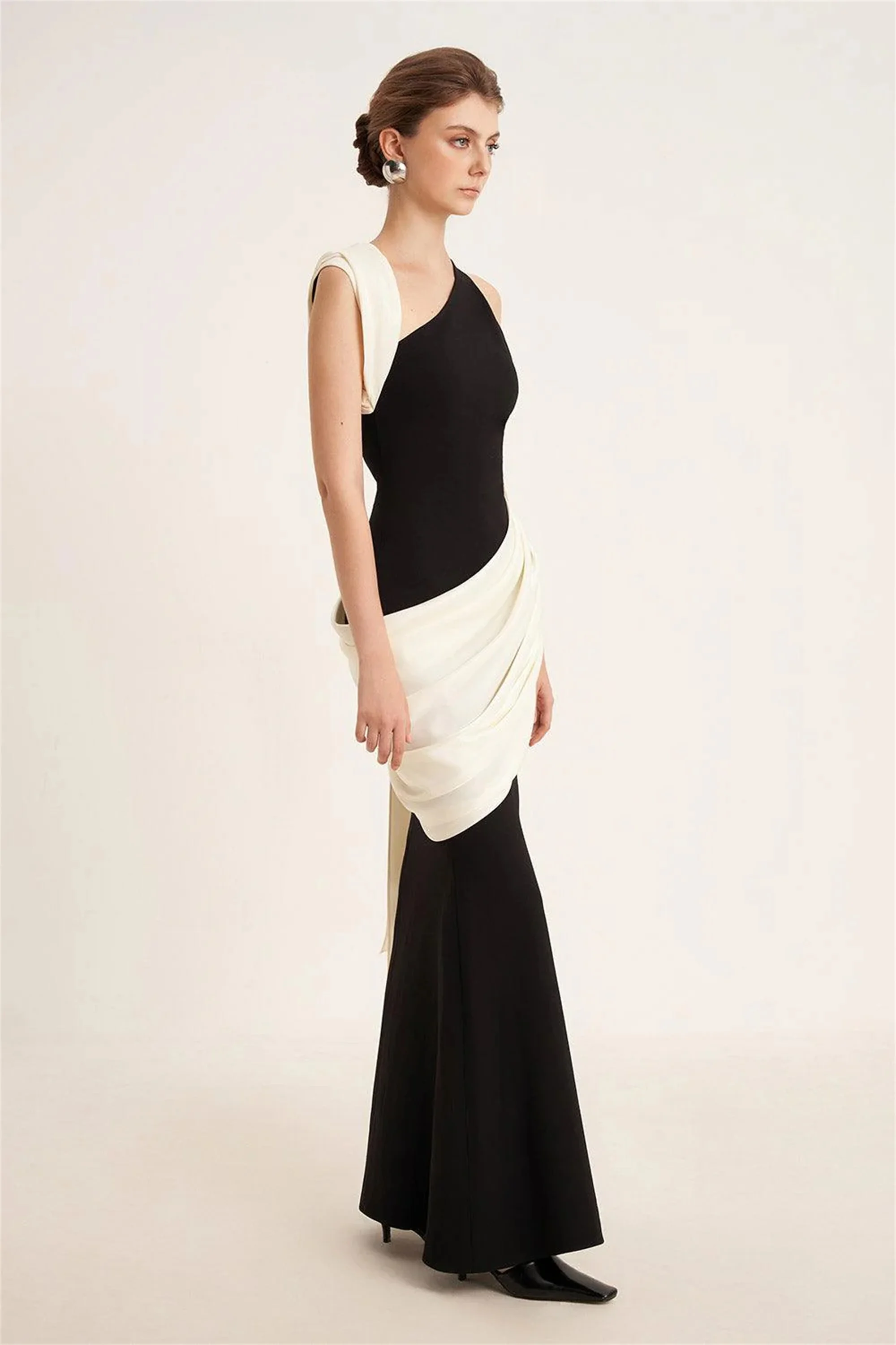 Contraste cor elegante vestidos de festa fishtail apertado gala vestido de festa de alta qualidade vestido de noite de casamento personalizado evon nupcial