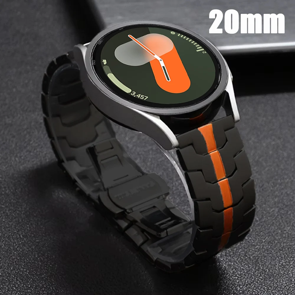 Stainless Steel Butterfly Buckle Strap For Samsung Galaxy Watch 7 6 5 4 40mm 44mm Metal Belt For Galaxy 4 6 Classic 5 Pro Band