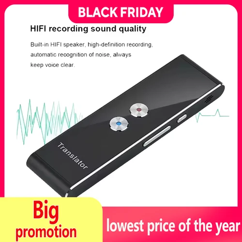 Traducción instantánea multiinteligente de 40 idiomas Traducción de voz inalámbrica Traducción de voz en tiempo real de 2 vías Viajes de negocios