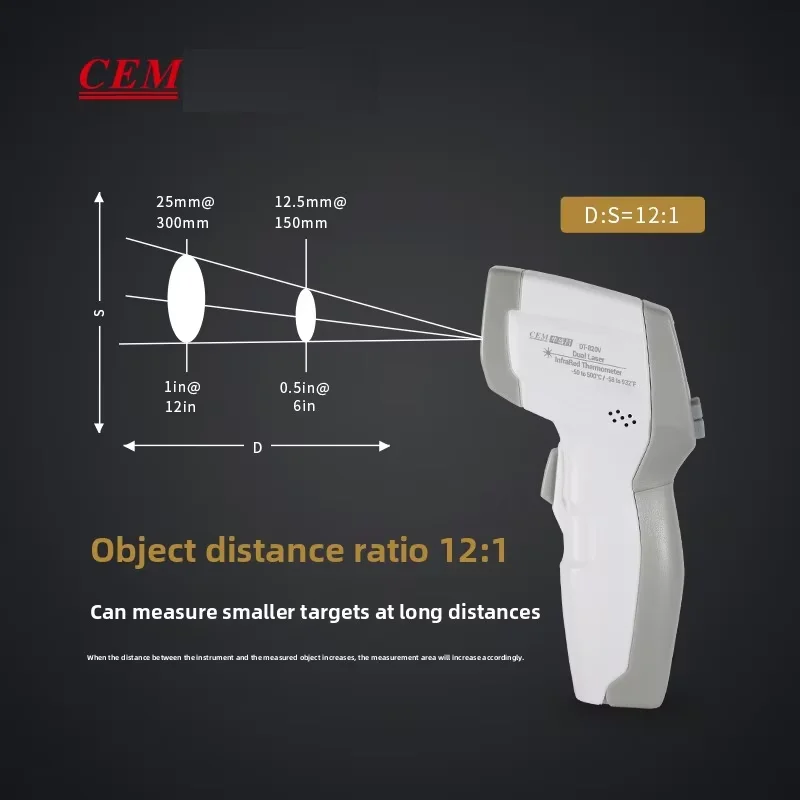 Ranlraka Handheld Industrial Infrared Thermometer Gun High-Precision DT-820V Large Range -50~760°C
