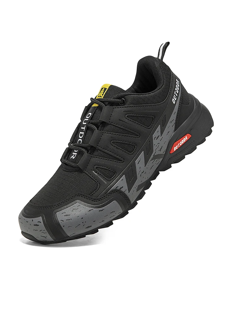 Herren-Wanderschuhe für den Außenbereich, wasserdicht, rutschfest, für jedes Gelände, Sportschuhe mit breiter Zehenpartie, zum Wandern, Radfahren, Camping, Jagd, Wanderschuhe – Detail 14