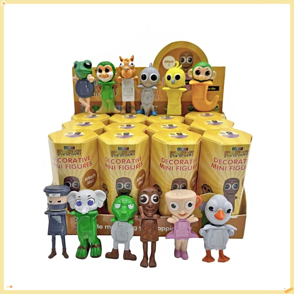 

Итальянская глухая коробка Brainrot Tungtung Sahur Tralalelo Tralala Brr Brr Patapim, мини-брелок, подвеска, слепая коробка, игрушки, подарочные игрушки