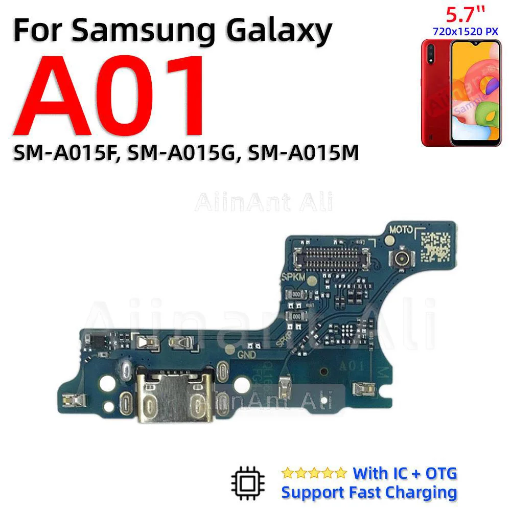 AiinAnt Fast Charging Connector Board Dock Charger Flex Cable For Samsung Galaxy A01 A02 A02s A03 A03s A04 A04e A04s Phone Part