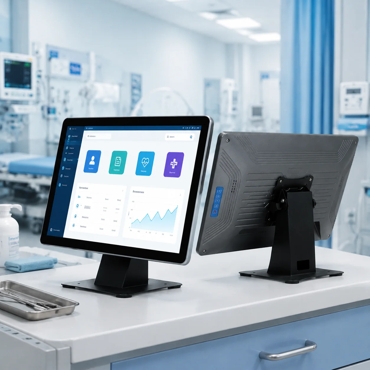 New Telemedicine Android Touch Screen 21.5 Inch USB DVI Serial Interface Remote Medical Consult Terminal Clinic