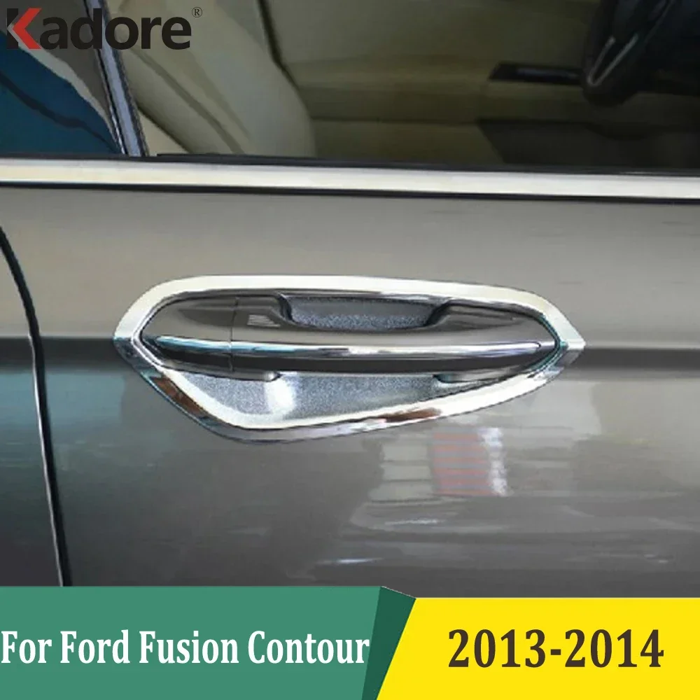 

Для Ford Fusion Contour 2013 2014, хромированная боковая дверная ручка, чаша, защелка, накладка, аксессуары для внешнего стайлинга автомобиля